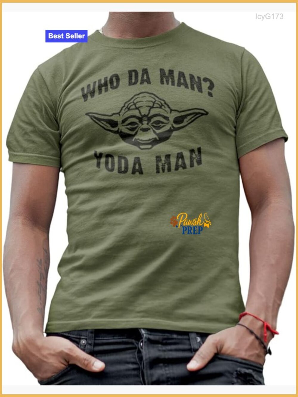 Men's Classic Yoda Graphic T-Shirt Regular Fit Short Sleeve